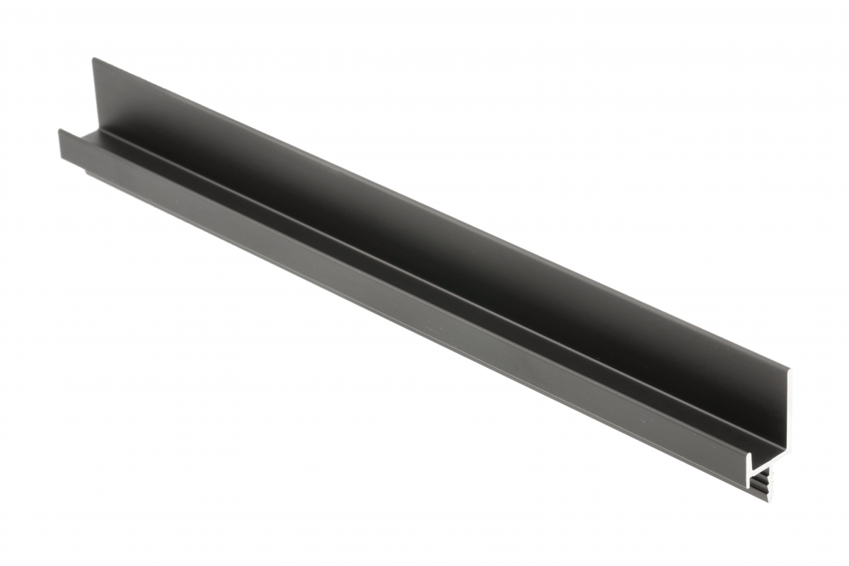 GTV FIRM profile, studded, shape L, L=3500 mm, Al, black