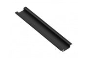 Perfil de aluminio LED con ala GLAX negra mate, 3m (empotrado)