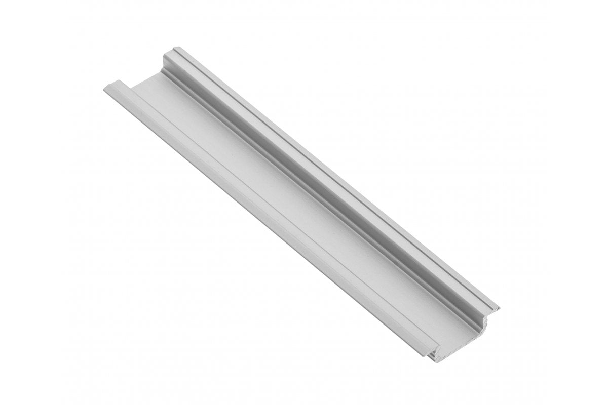 LED aluminum profile with GLAX silver flange 2 m (mortise), version 2