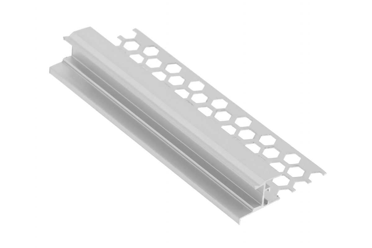 LED PROFILE GLAX wall for GK boards 3m + technical casing, non-anodized