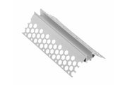 LED profile GLAX angled, external for GK boards 3m + technical casing, non-anodized