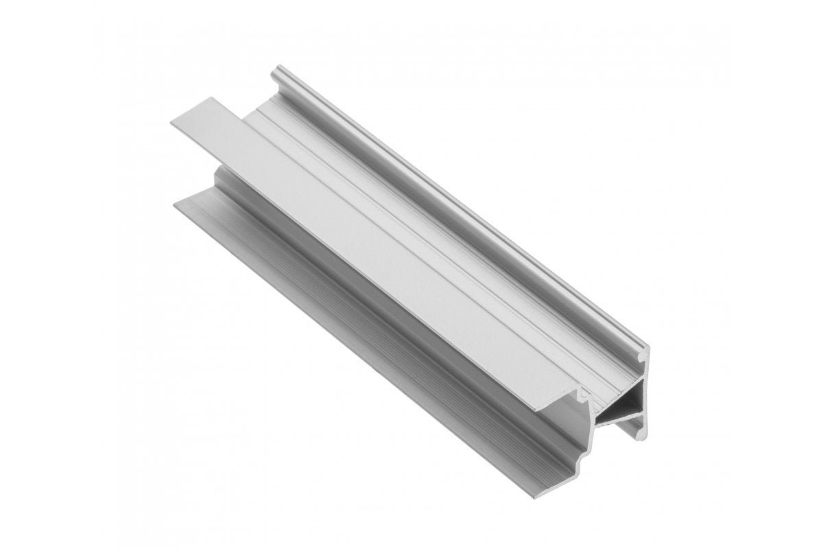 LED partition aluminum profile narrow, studded GLAX Mini silver L= 3007 mm