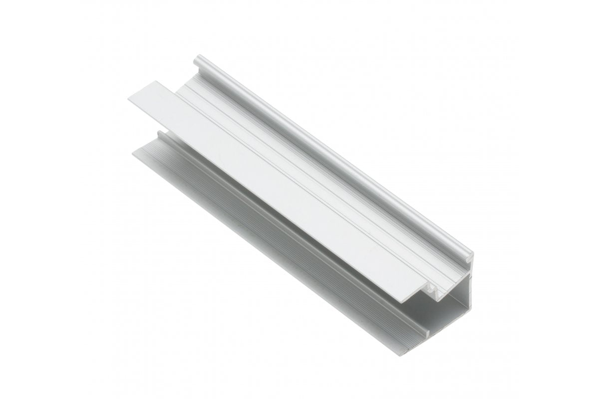 LED aluminum profile plinth narrow, studded GLAX Mini silver L= 3007 mm