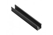 Perfil de aluminio LED de aplicación GLAX Mini alto de 14 mm negro mate 2 m
