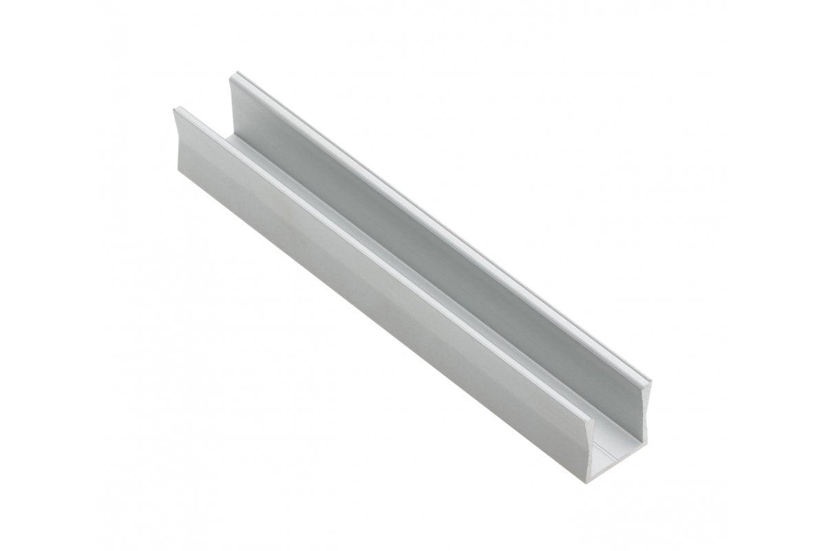 LED Applied Aluminum Profile GLAX Mini High 14mm Silver 2m