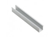 Perfil de aluminio LED de aplicación GLAX Mini alto de 14 mm plateado 2 m