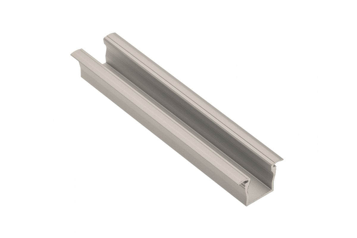 LED Aluminum Profile with GLAX Mini Flange High 12.5mm Champagne 2m (Mortise)