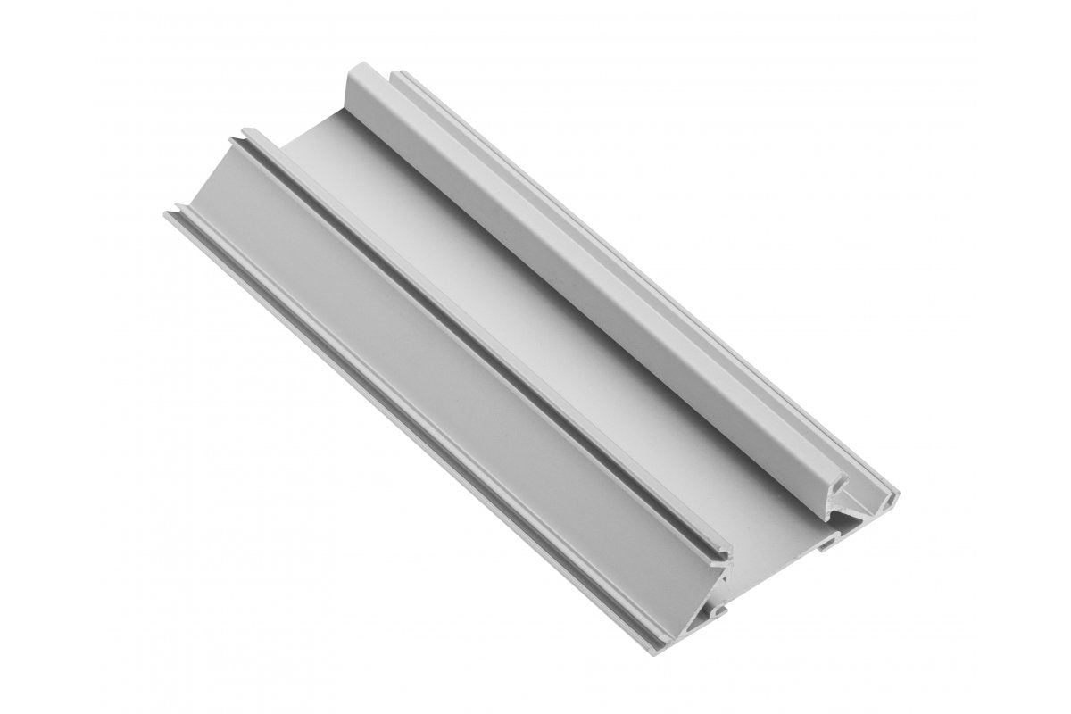 LED partition aluminium profile, studded (for edging fillings) GLAX silver L= 3007 mm