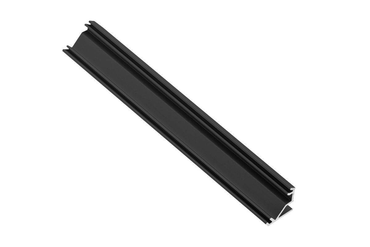 LED angular aluminum profile - applied GLAX black mat 3m