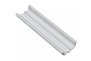 perfil de aluminio para LED con ángulo de haz ajustable GLAX plateado 2 m, parte exterior