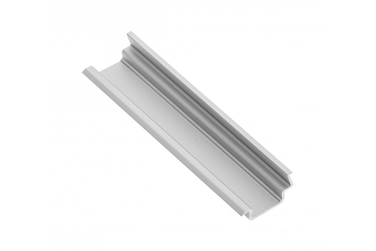 LED recessed aluminium profile angled GLAX silver 2 m