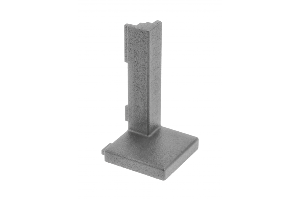 External connector VELLO profile L, inox, (10 pcs./op.)