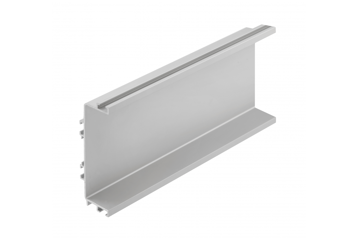 Aluminum profile, handleless system VELLO with LED function, C, silver, length 3 m