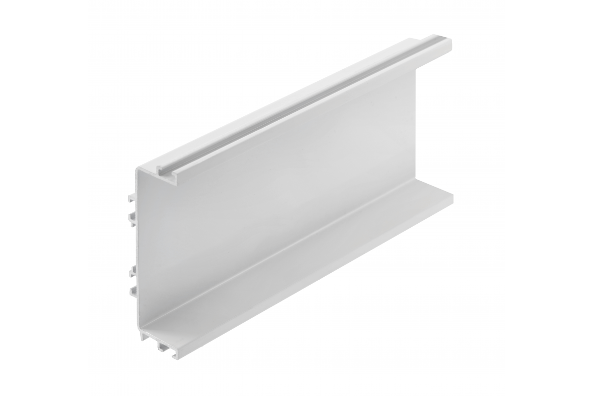 Aluminum profile, handleless system VELLO with LED function, C, white, length 4.10 m