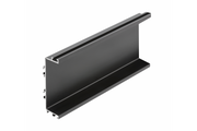 Aluminum profile, handleless system VELLO with LED function, C, black, length 3 m