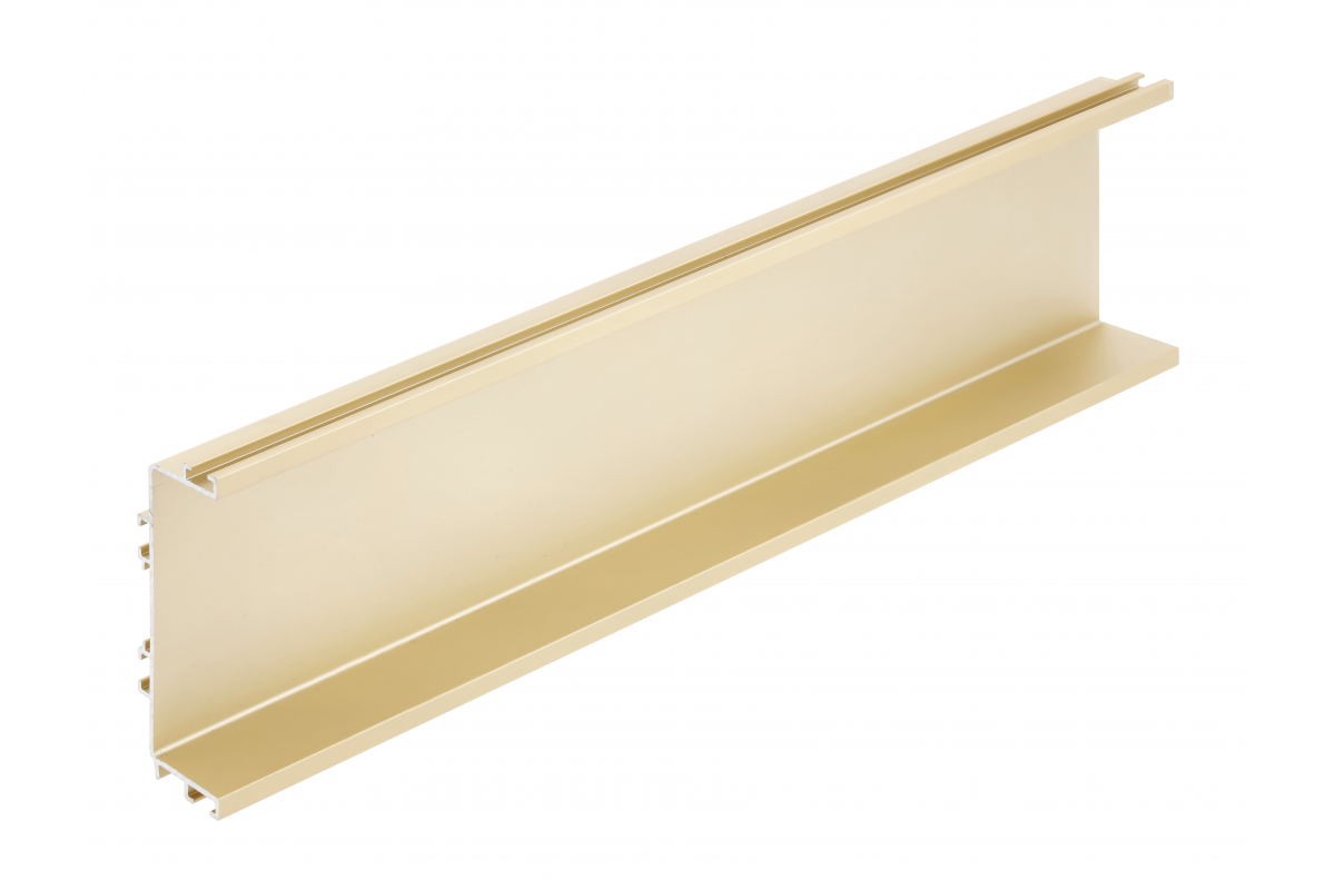 Aluminium profile VELLO handleless system with LED function, C, gold, length 4.1 m