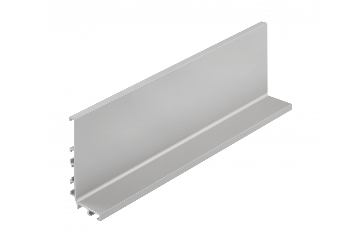 Aluminum profile, handleless system VELLO with LED function, L, silver, length 3 m