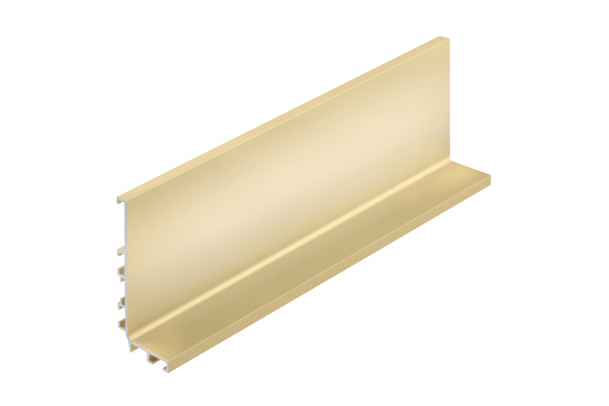 Aluminium profile VELLO handleless system with LED function, L, gold, length 4.1 m