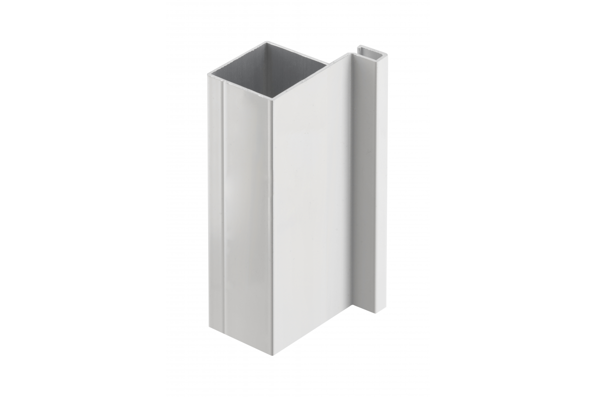 Aluminum profile, handleless system VELLO, T one-sided, white, length 3 m