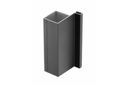 Aluminum profile, handleless system VELLO, T one-sided, black, length 3 m
