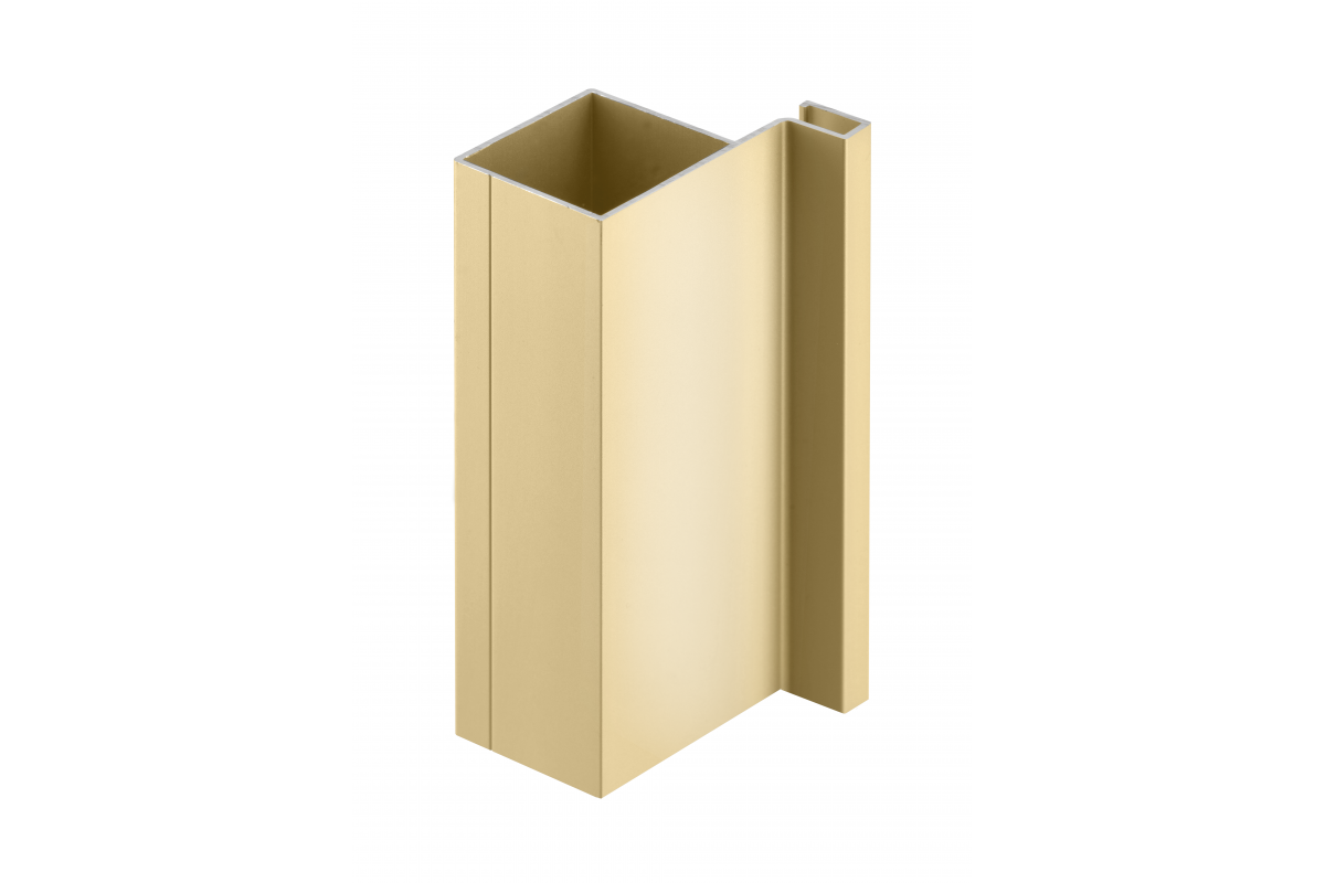 Aluminium profile handleless system VELLO, T one-sided, gold, length 3 m