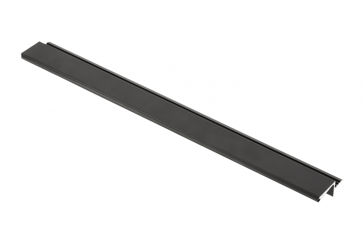 GTV VELLO profile, handleless system, retain, L=3000 mm, 16 mm, Al, black