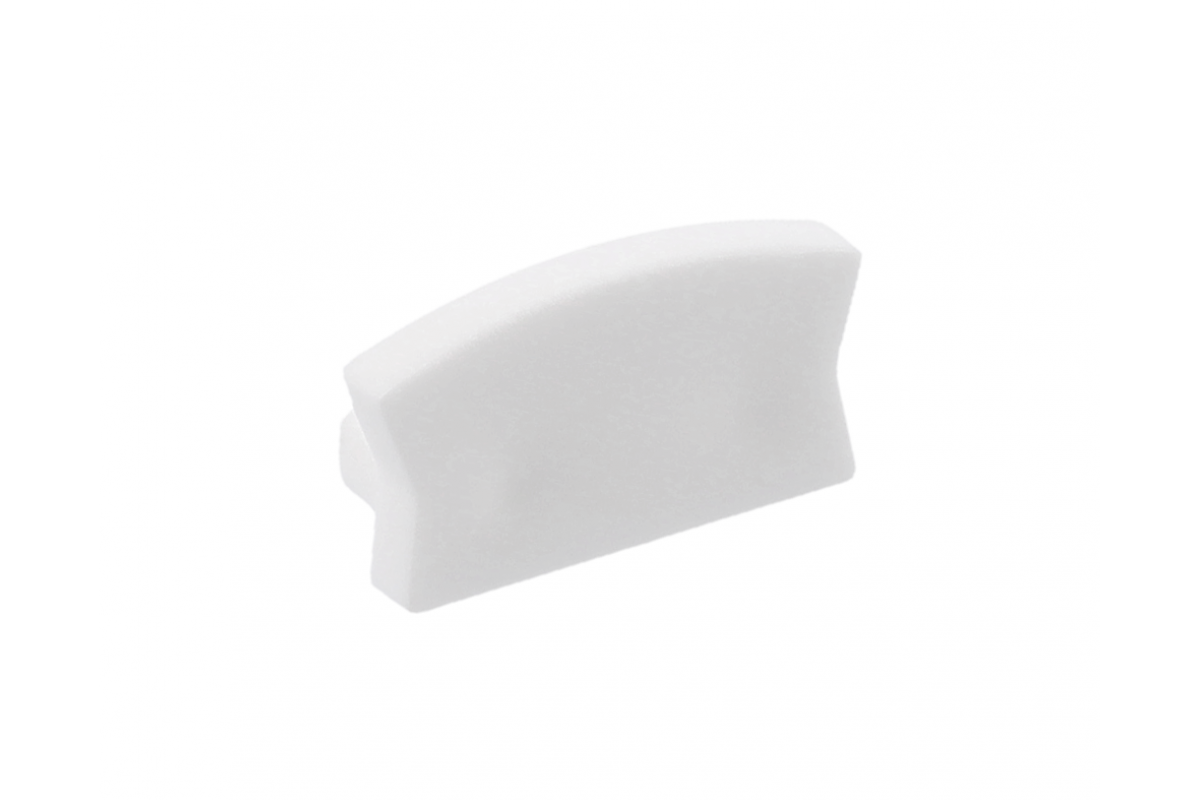Cap for LED profile GLAX Mini applied white (10 pcs. in blister)