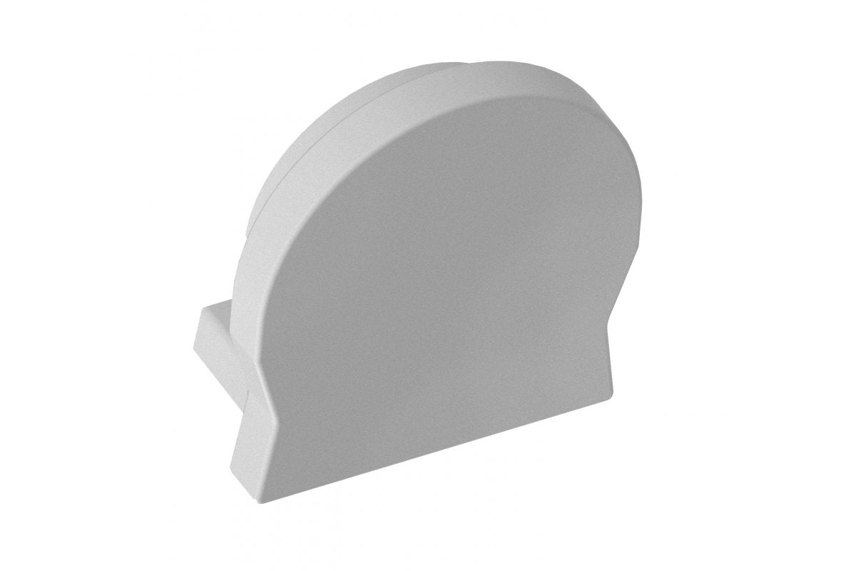End cap circle for LED profile GLAX Mini applied silver (10 pcs. in blister)