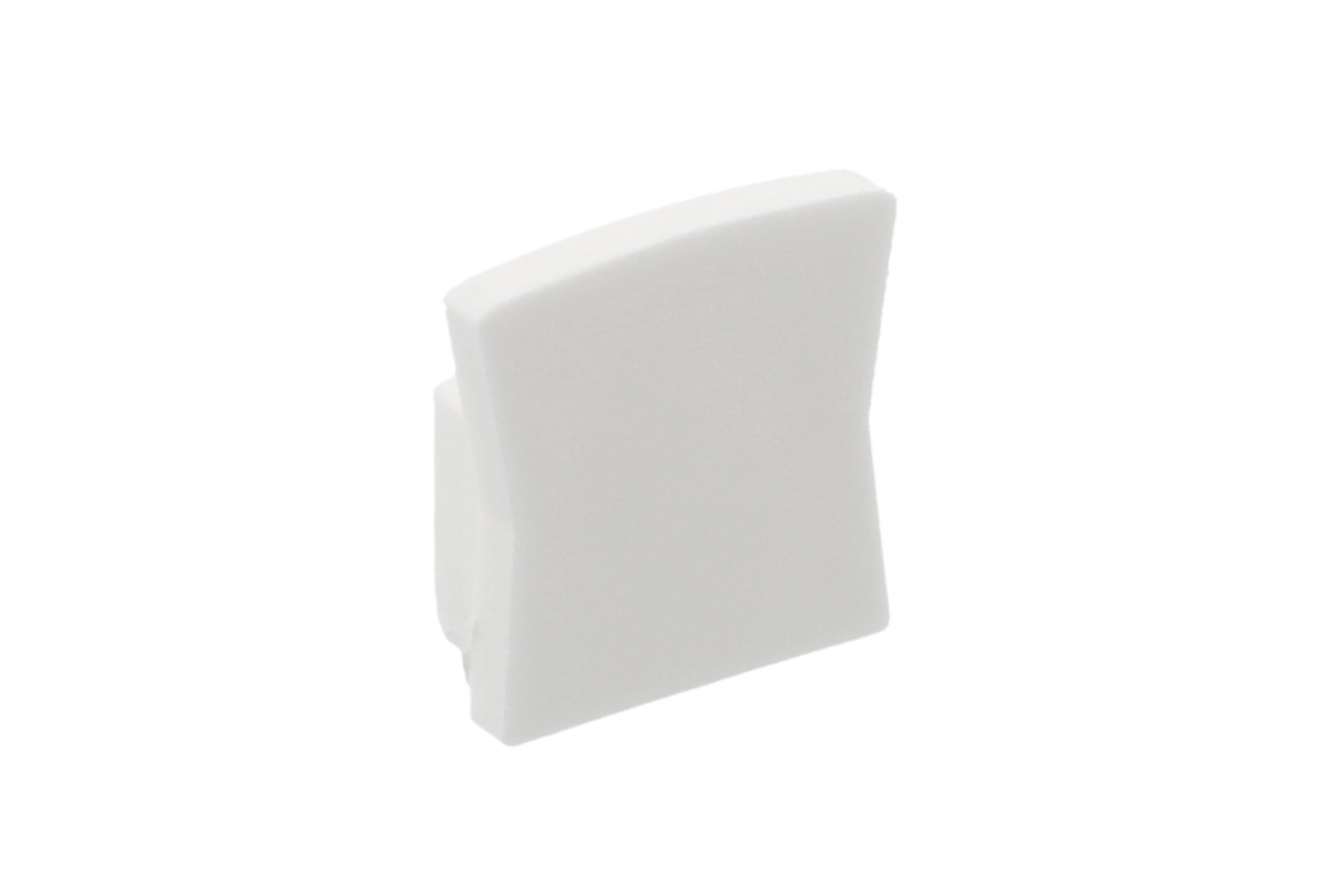Cap for LED profile GLAX Mini applied high white (10 pcs. in blister)