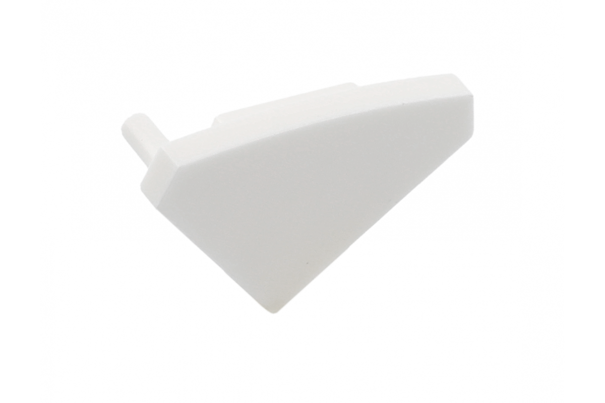 End cap for GLAX profile angled - applied left and right white (10 pcs. in blister