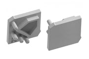 Tapa triangular tipo funda para perfiles GLAX angulares - aplicada, izquierda y derecha, color plata (10 uds./blíster)