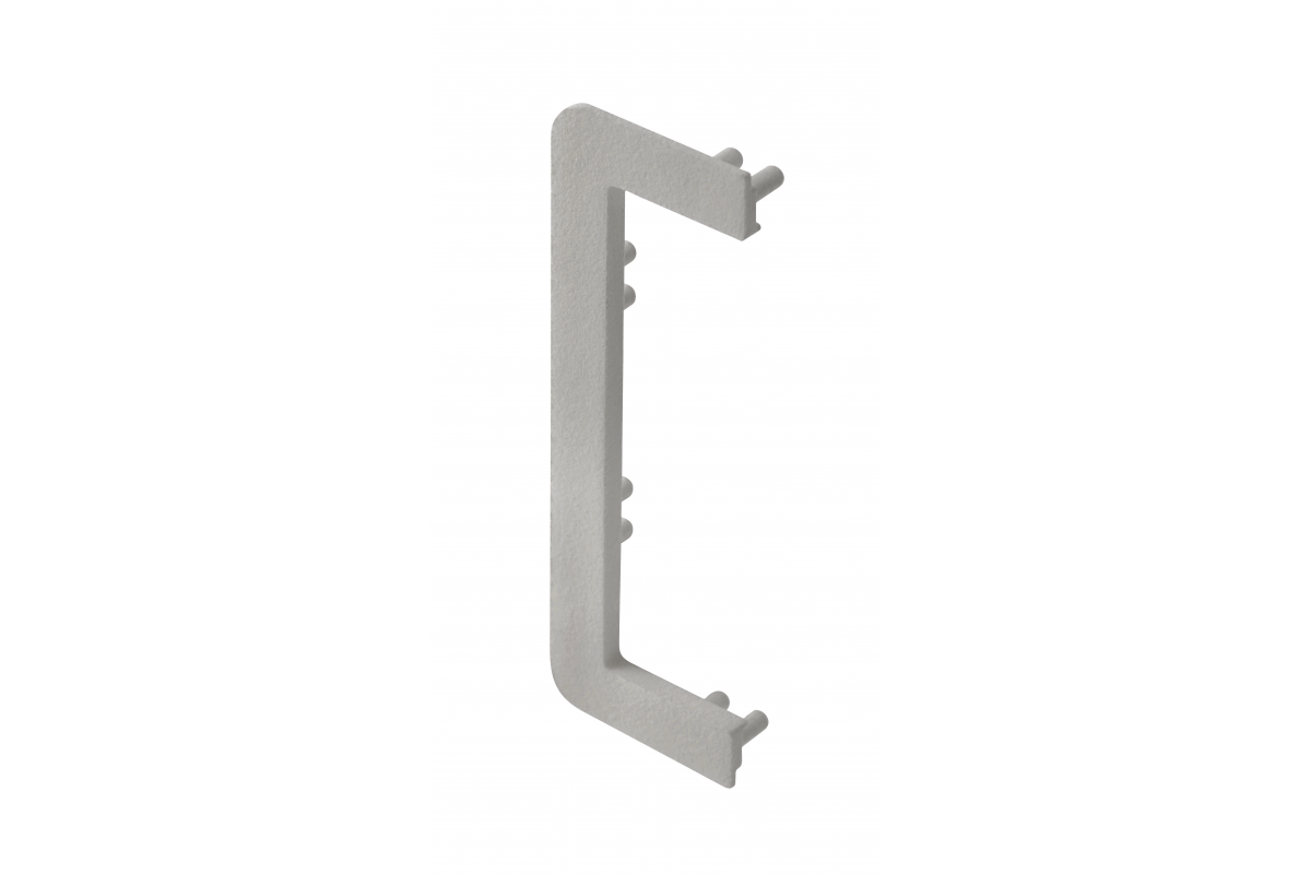 End cap for C profile, incomplete, VELLO handleless system with LED function, silver (10 pcs / pack)