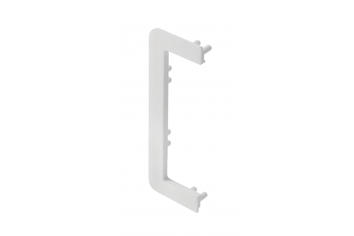 End cap for C profile, incomplete, VELLO handleless system with LED function, white (10 pcs / pack)