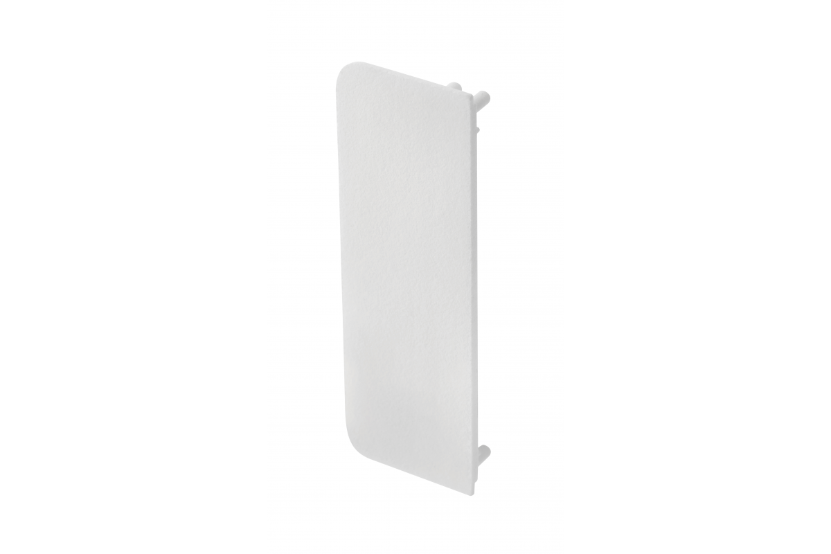 End cap for C profile - full, VELLO handleless system with LED function, white (10 pcs / pack)