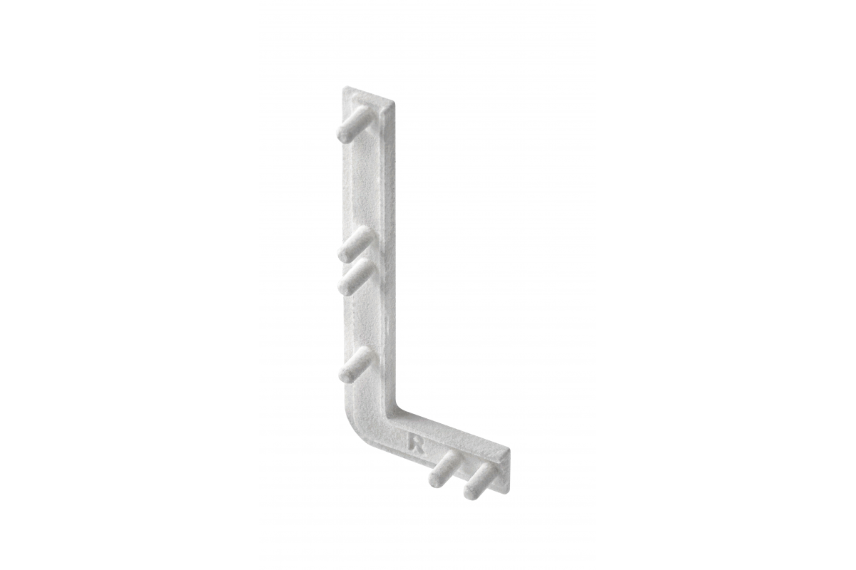End cap for L profile, incomplete, VELLO handleless system with LED function, gray right (10 pcs / pack)