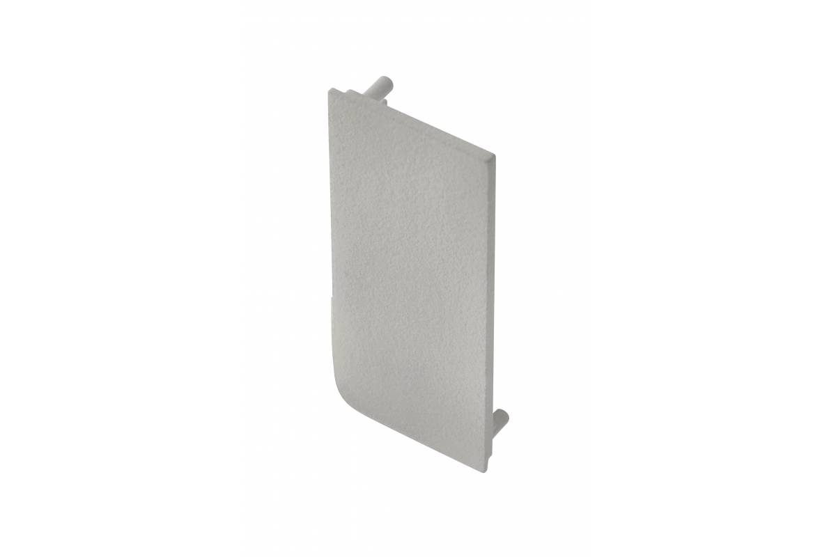 End cap for L profile - full, VELLO handleless system with LED function, silver left (10 pcs / pack)
