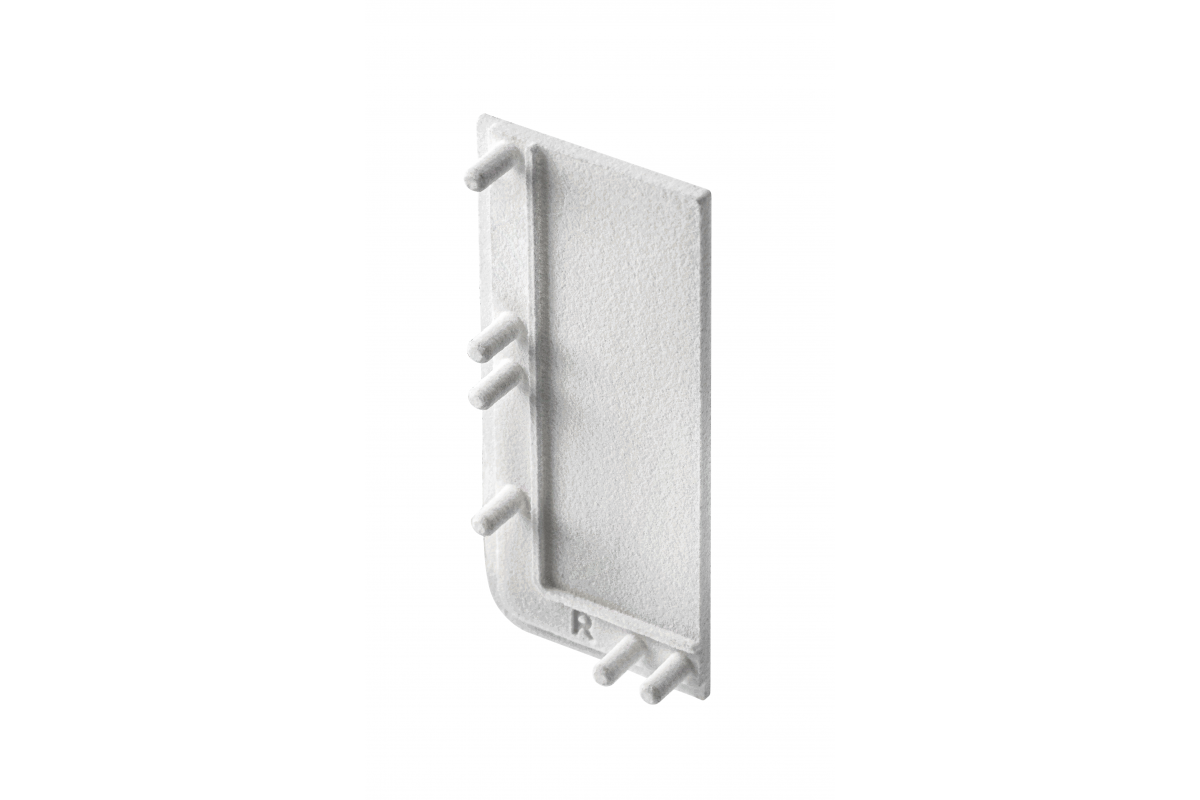End cap for L profile - full, VELLO handleless system with LED function, gray right (10 pcs / pack)