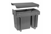 Trash bin on guide H45 for cabinet 300mm 10l +20l anthracite