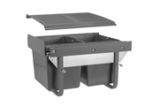 Trash bin on guide H45 2x15l for cabinet 450 mm anthracite