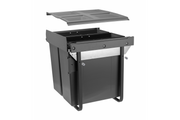 Trash bin with front mounting on slide H45 2x34l for cabinet 600 mm anthracite