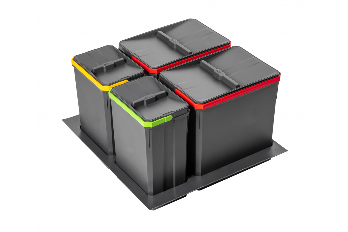 AgiSpace sorting tray, for drawer width 600 mm, layout 2X15L, 2X7L