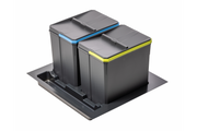 Containers for sorting AxiSpace, drawer width 600 mm, depth 450/500 mm, 2X15L