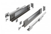 GTV AXIS PRO drawer H=84, L=500, soft-close, side with glass, anthracite