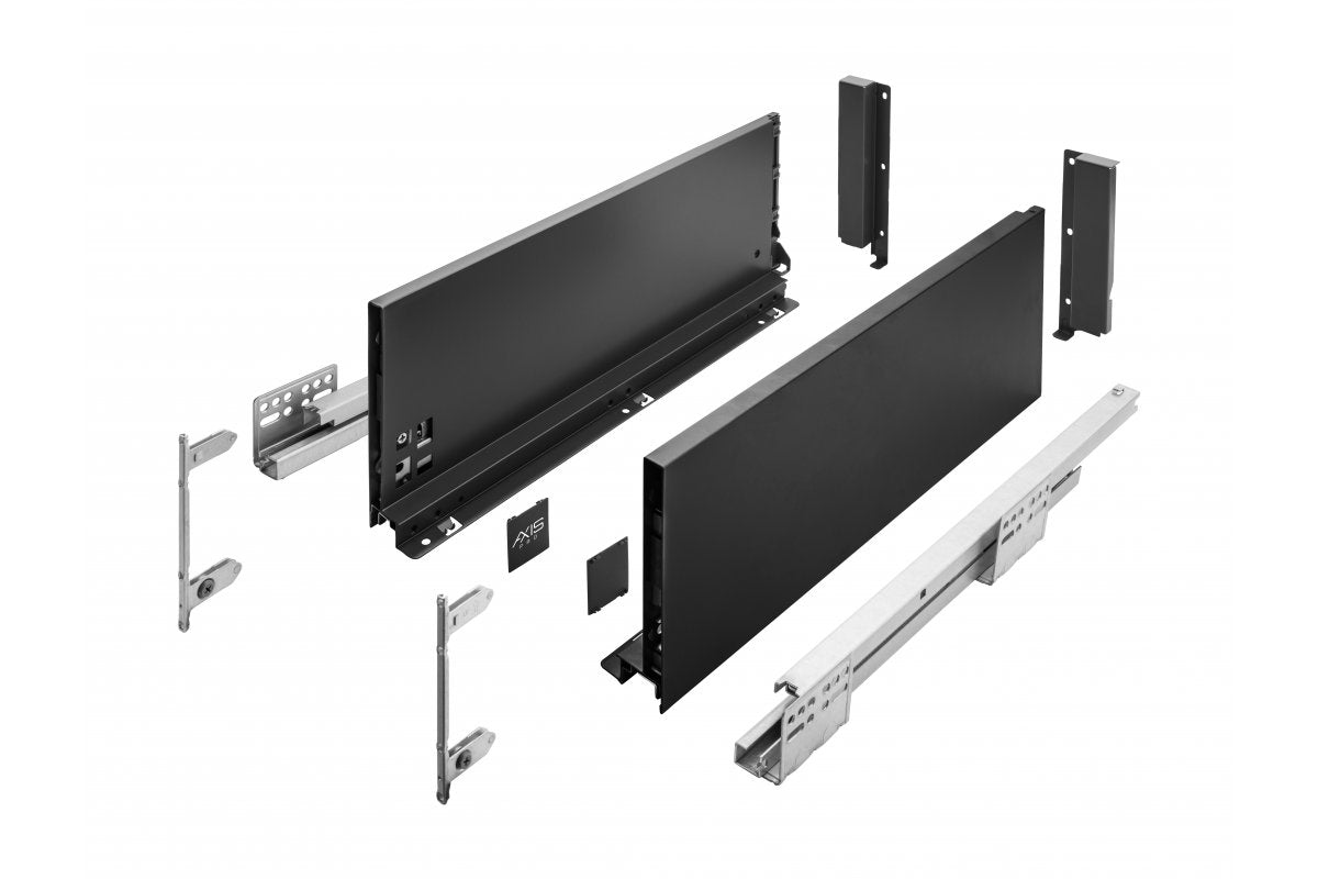 AXIS PRO GTV Drawer, H=168 mm, L=550 mm, soft-close, full extension, black (C)