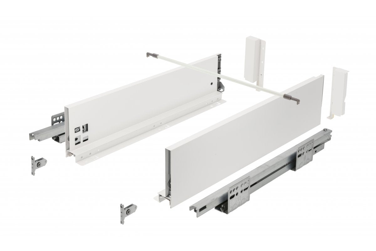 AXISPRO push to open 400mm drawer white - medium H116