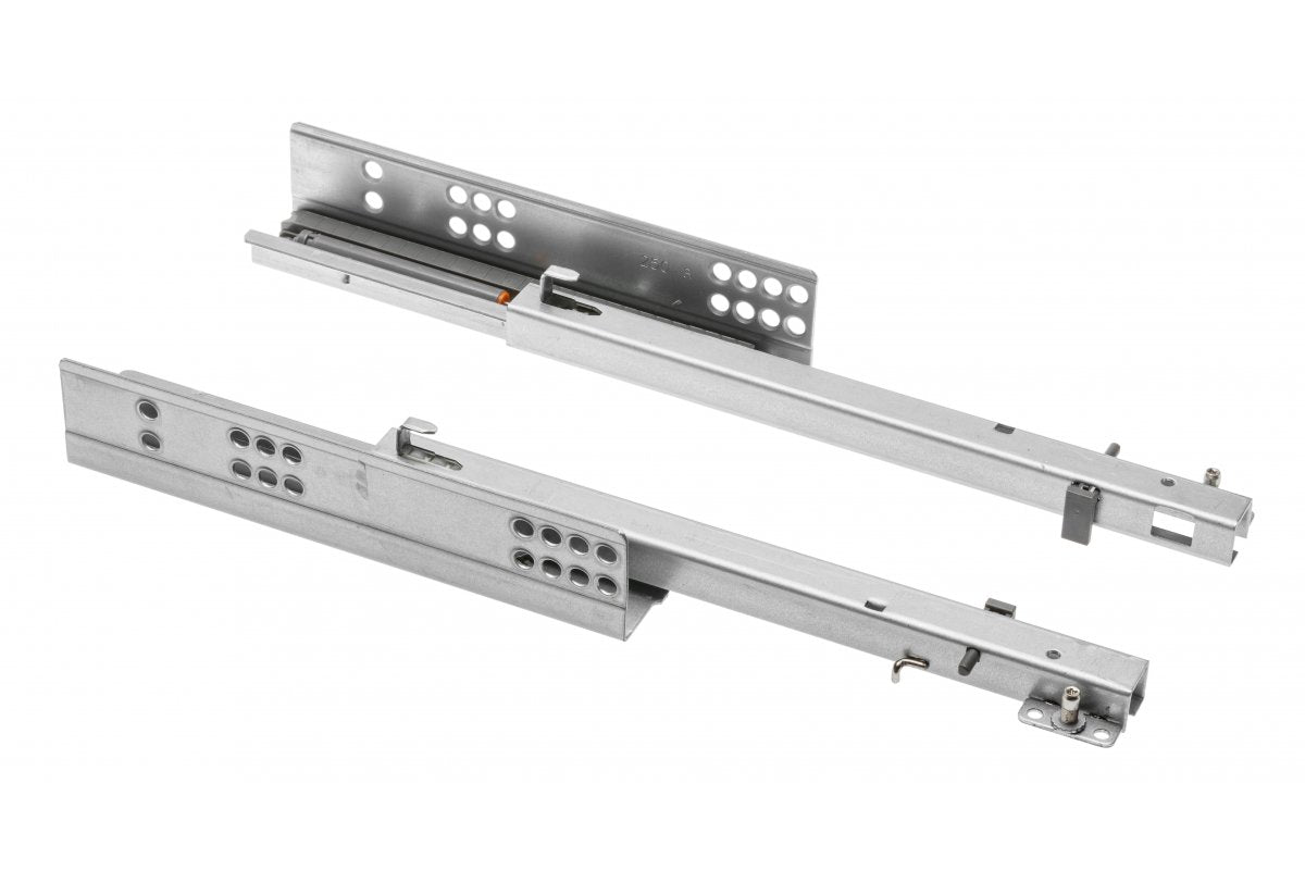 Ball bearing slide MODERN SLIDE - FAST MOUNTING for wooden drawers; with soft closing system; partial extension, L=450