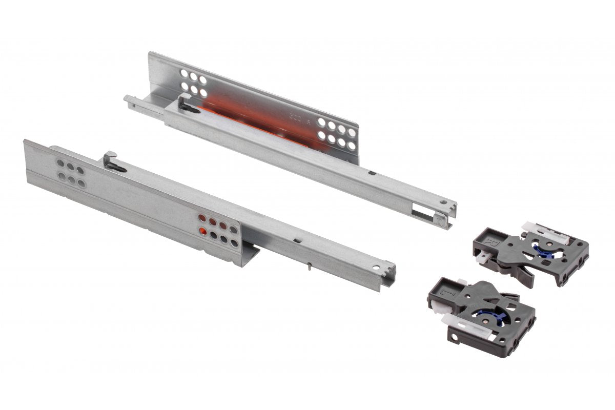 Ball bearing slide MODERN SLIDE for wood drawers with PUSH-TO-OPEN system (not full extension)
