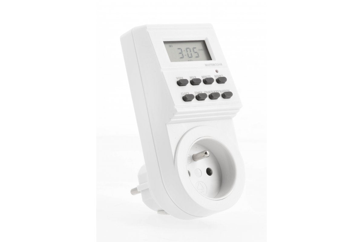 24h/7 days electronic programmable  timer, max. 3500W, AC220-240V, 50/60Hz, IP20, white french