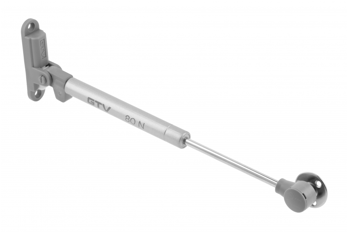 Gas stay lift 50n with soft closing without adjustment grey