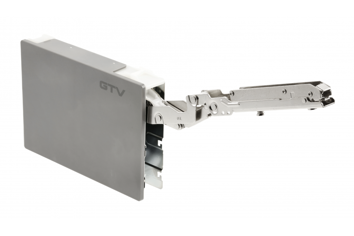 GTV HORIZON lift, front height 400-650 mm, front weight 8-12 kg, force 2500-5200. End cap colour anthracite